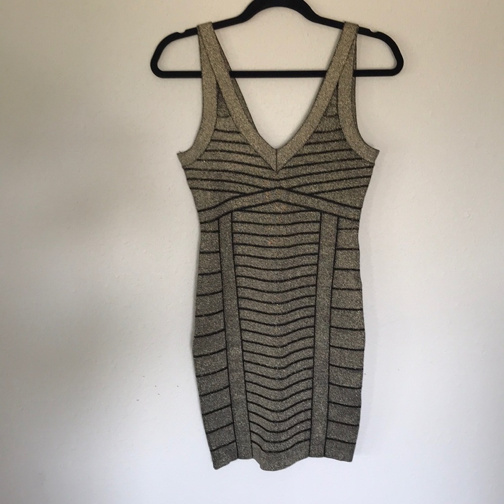 NWT. Arianna Lurex Bandage Dress